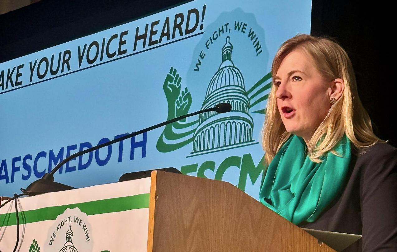 Speaker Emerita Hortman Addressing our 2025 AFSCME Day on the Hill