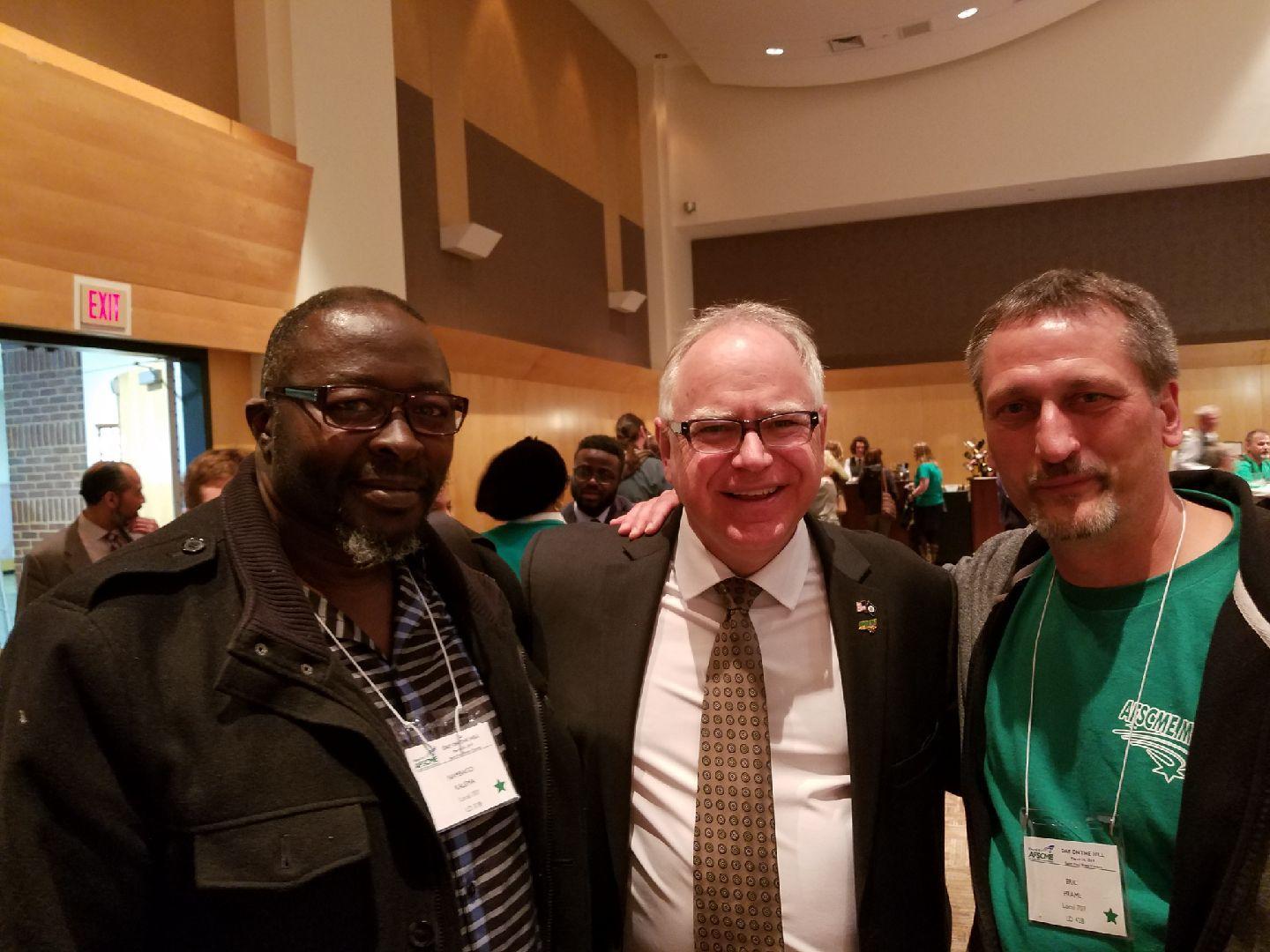 Members pose with Gov. Tim Walz during Day on the Hill 2019