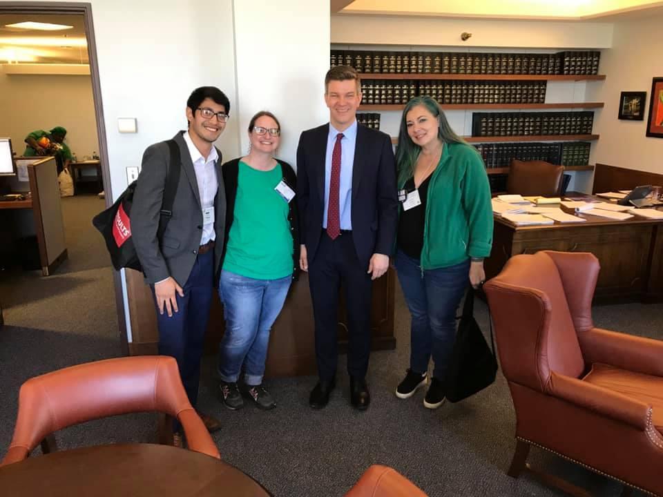 Members meet with Rep. Ryan Winkler at Day on the Hill 2019