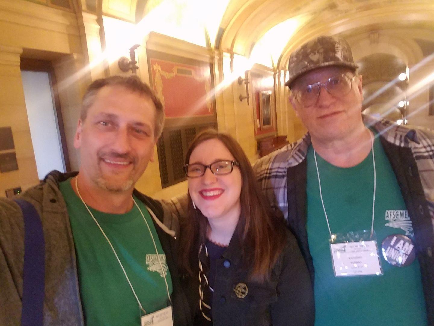 Members meet with Rep. Jamie Becker-Finn at Day on the Hill 2019