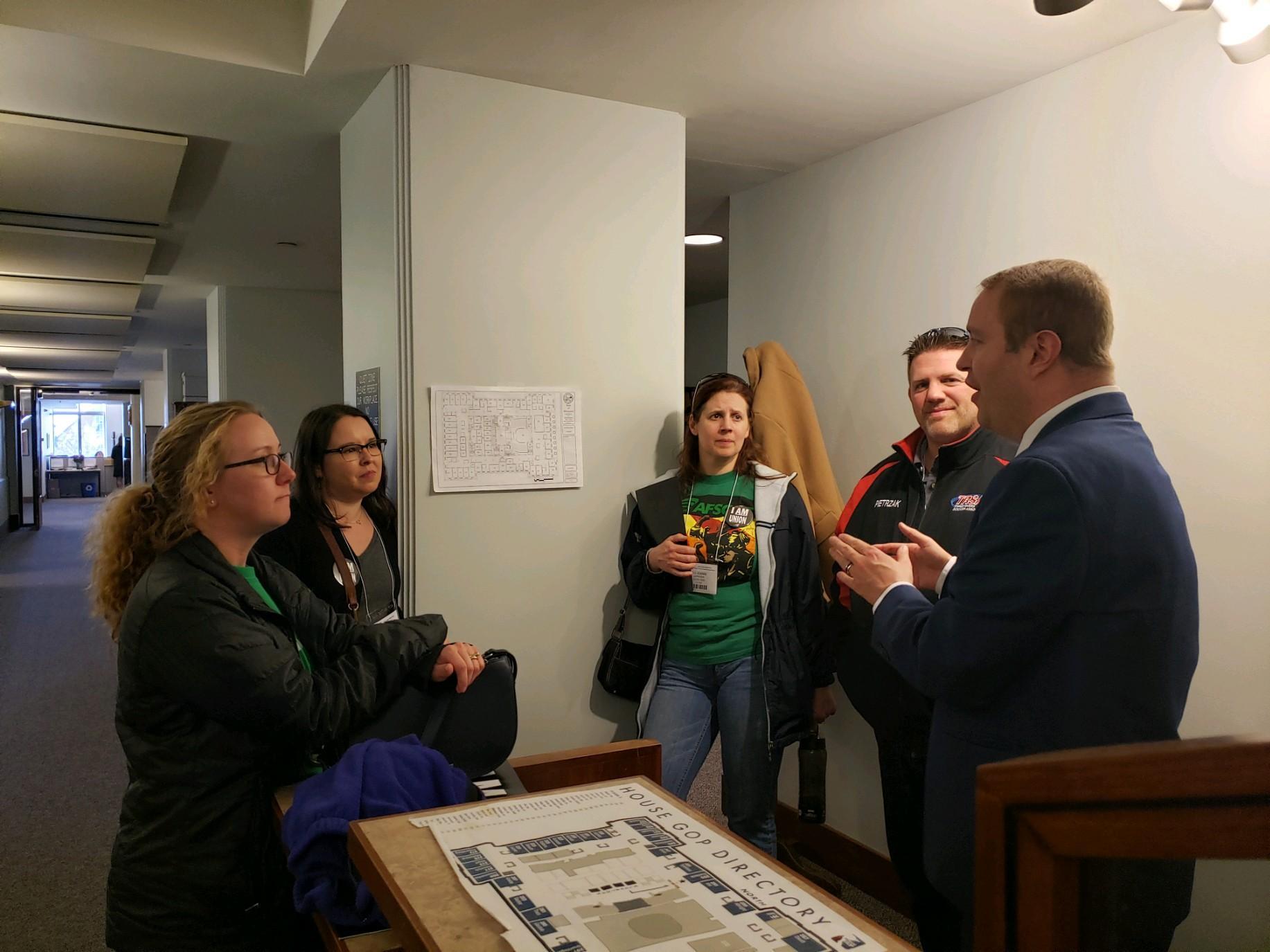 Members meet with Rep. Nick Zerwas at Day on the Hill 2019